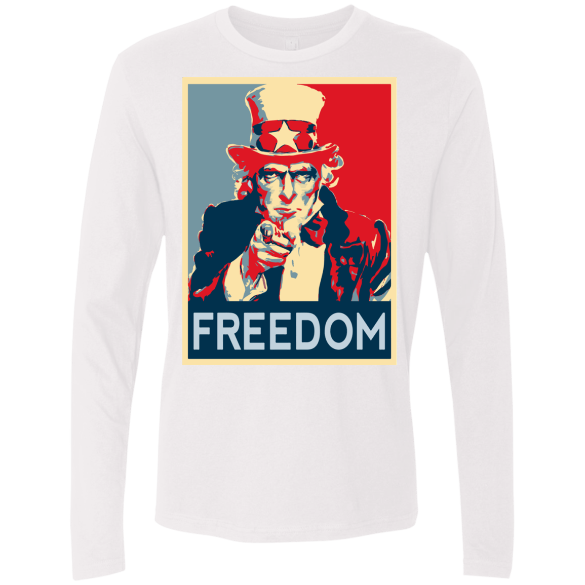 T-Shirts White / S Freedom Men's Premium Long Sleeve