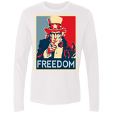 T-Shirts White / S Freedom Men's Premium Long Sleeve