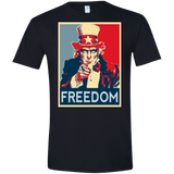 T-Shirts Black / X-Small Freedom Men's Semi-Fitted Softstyle