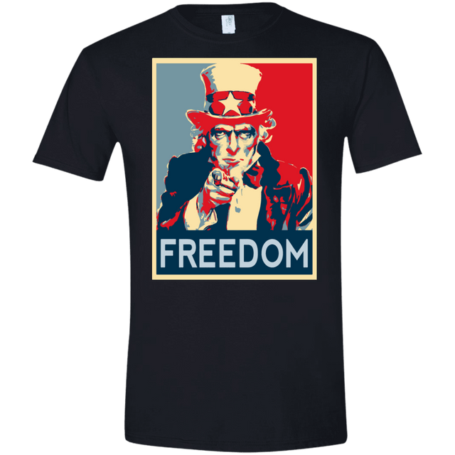 T-Shirts Black / X-Small Freedom Men's Semi-Fitted Softstyle