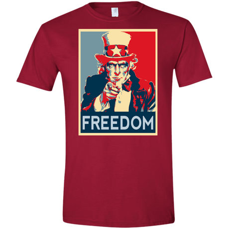 T-Shirts Cardinal Red / S Freedom Men's Semi-Fitted Softstyle