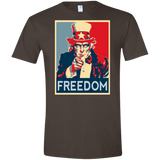 T-Shirts Dark Chocolate / S Freedom Men's Semi-Fitted Softstyle