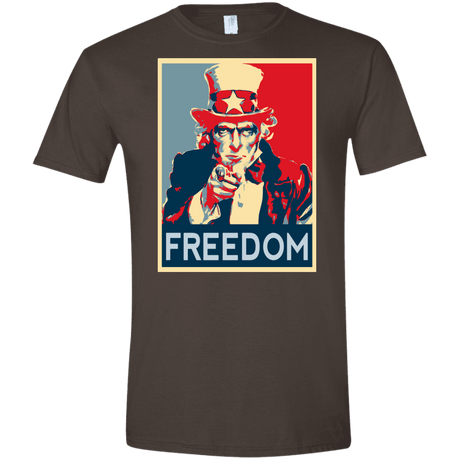 T-Shirts Dark Chocolate / S Freedom Men's Semi-Fitted Softstyle