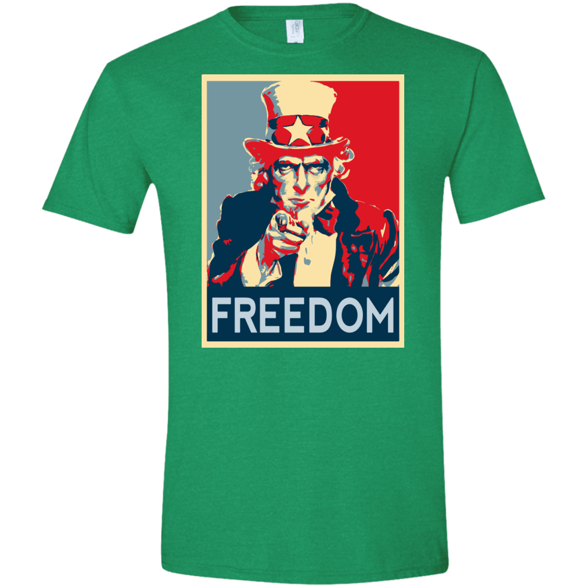 T-Shirts Heather Irish Green / S Freedom Men's Semi-Fitted Softstyle