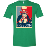 T-Shirts Heather Irish Green / S Freedom Men's Semi-Fitted Softstyle