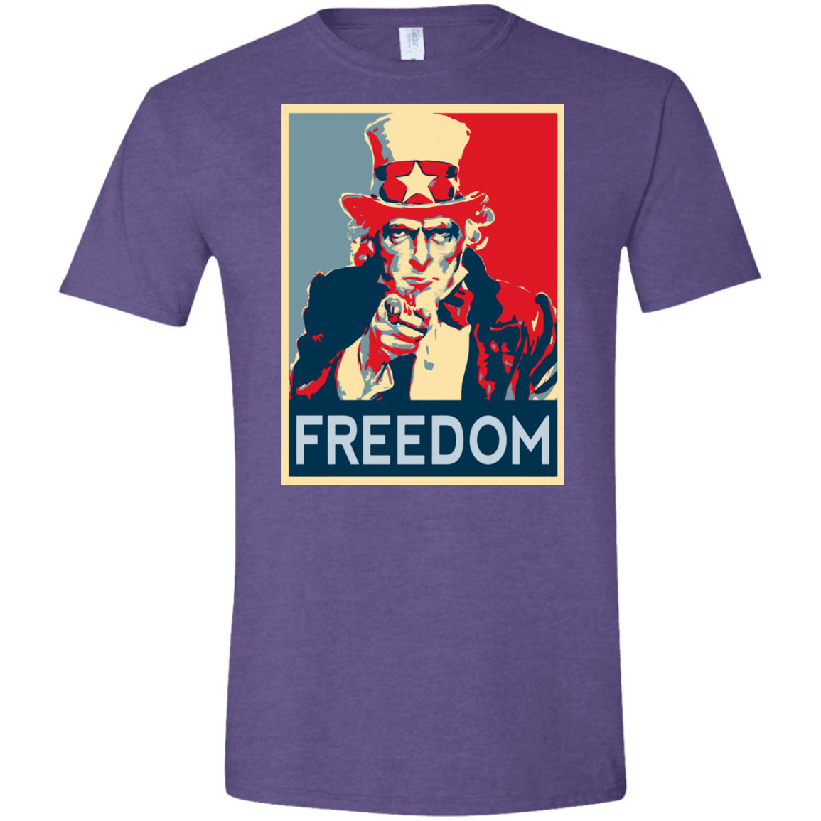 T-Shirts Heather Purple / S Freedom Men's Semi-Fitted Softstyle