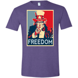 T-Shirts Heather Purple / S Freedom Men's Semi-Fitted Softstyle