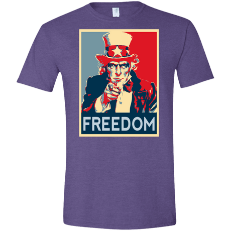 T-Shirts Heather Purple / S Freedom Men's Semi-Fitted Softstyle