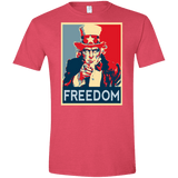 T-Shirts Heather Red / S Freedom Men's Semi-Fitted Softstyle