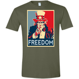 T-Shirts Military Green / S Freedom Men's Semi-Fitted Softstyle