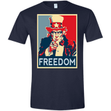 T-Shirts Navy / X-Small Freedom Men's Semi-Fitted Softstyle