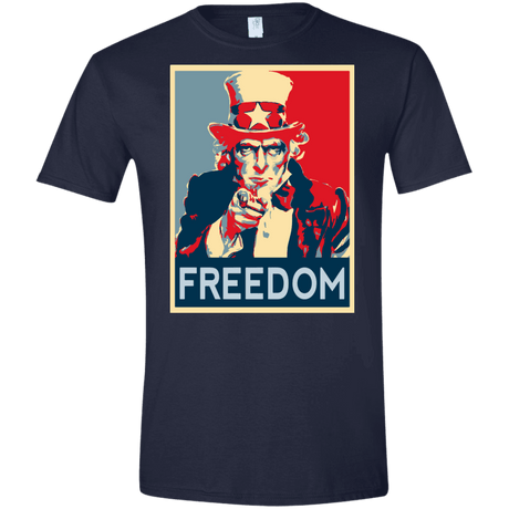 T-Shirts Navy / X-Small Freedom Men's Semi-Fitted Softstyle