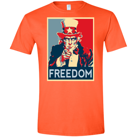 T-Shirts Orange / S Freedom Men's Semi-Fitted Softstyle
