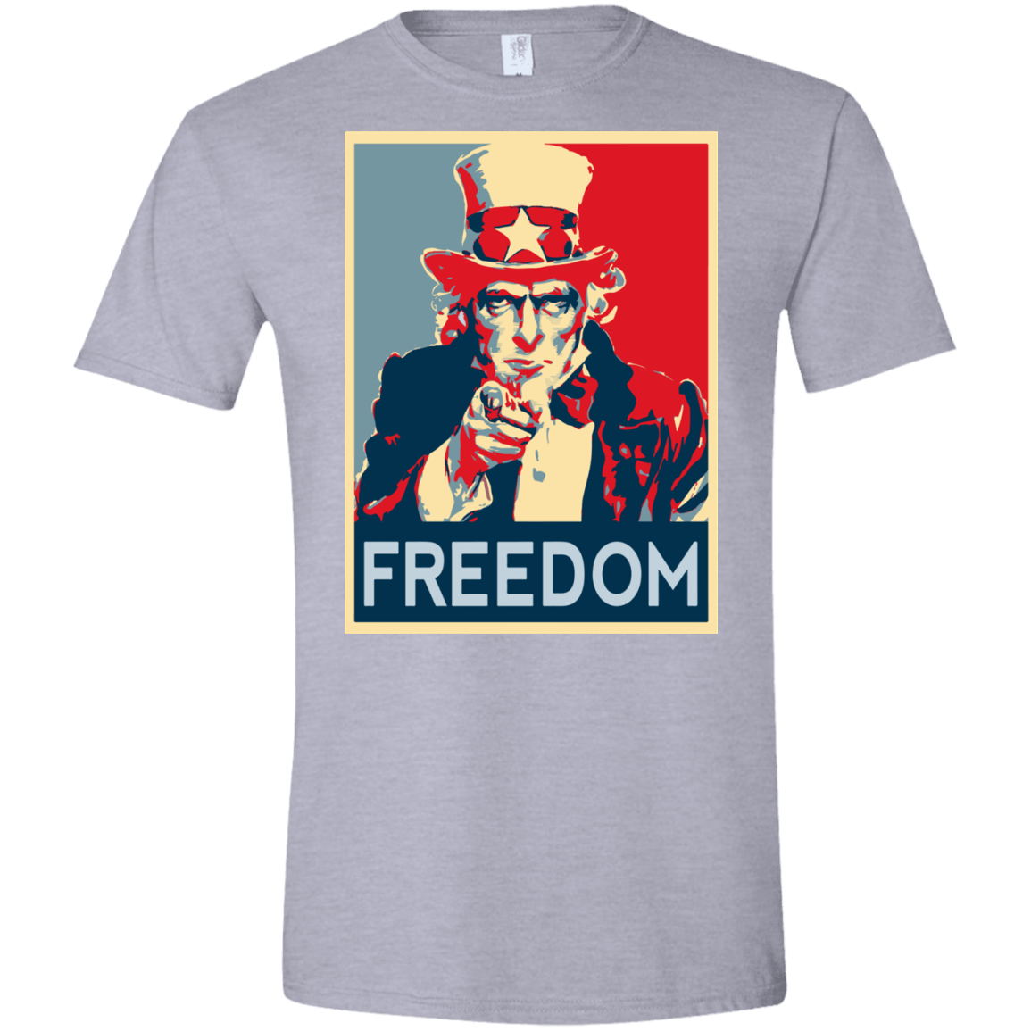 T-Shirts Sport Grey / X-Small Freedom Men's Semi-Fitted Softstyle