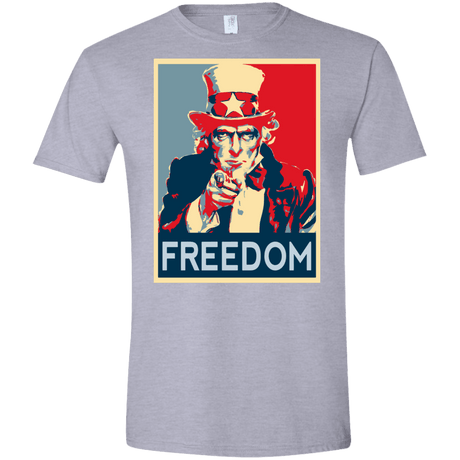 T-Shirts Sport Grey / X-Small Freedom Men's Semi-Fitted Softstyle