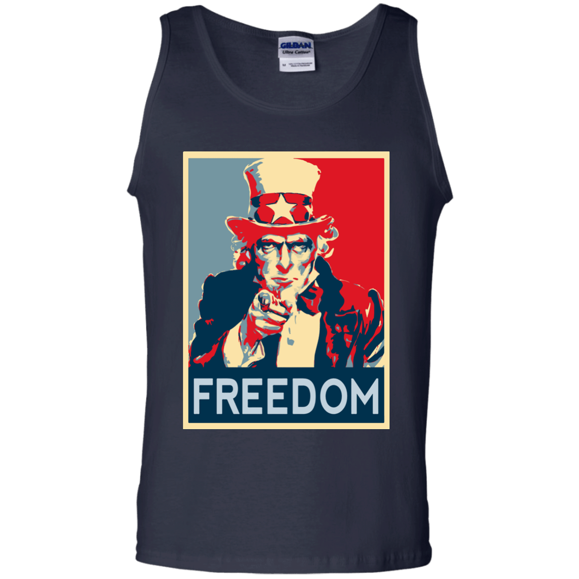 T-Shirts Navy / S Freedom Men's Tank Top