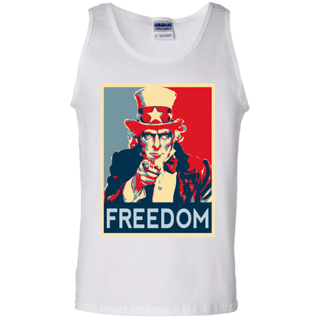 T-Shirts White / S Freedom Men's Tank Top
