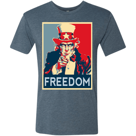 T-Shirts Indigo / S Freedom Men's Triblend T-Shirt
