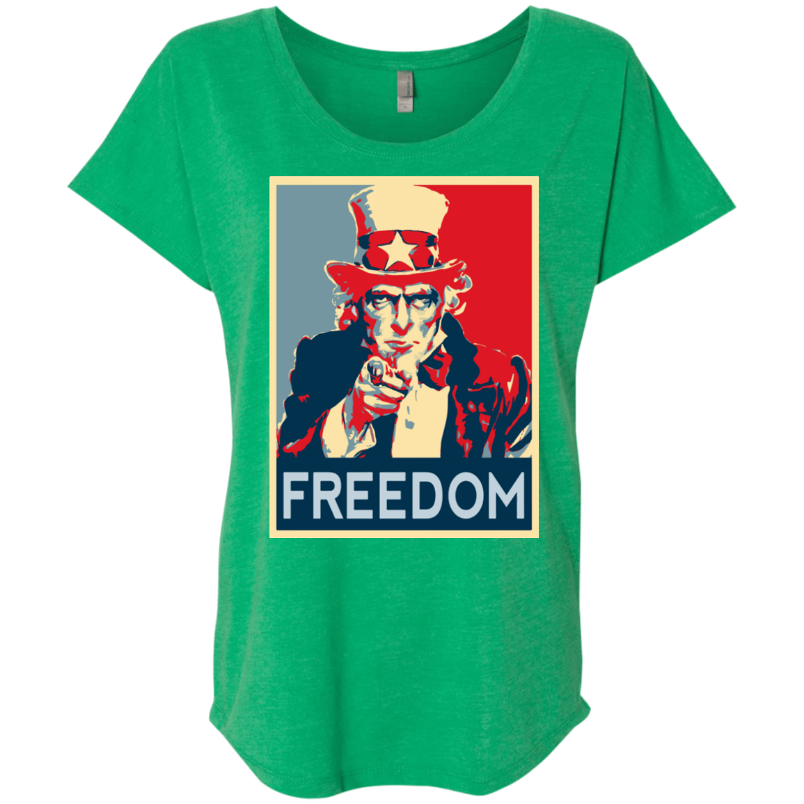 T-Shirts Envy / X-Small Freedom Triblend Dolman Sleeve