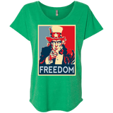 T-Shirts Envy / X-Small Freedom Triblend Dolman Sleeve