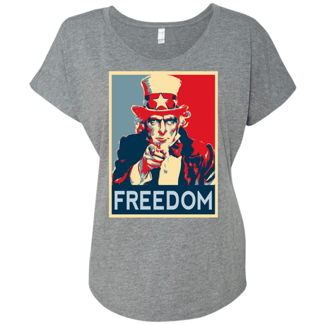 T-Shirts Premium Heather / X-Small Freedom Triblend Dolman Sleeve