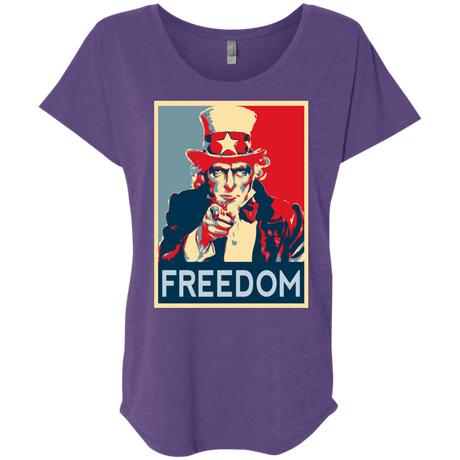 T-Shirts Purple Rush / X-Small Freedom Triblend Dolman Sleeve