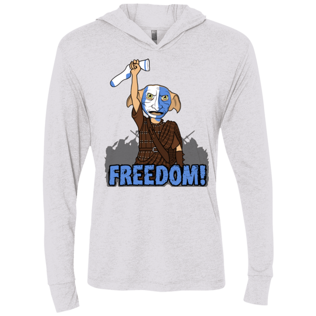 T-Shirts Heather White / X-Small Freedom Triblend Long Sleeve Hoodie Tee