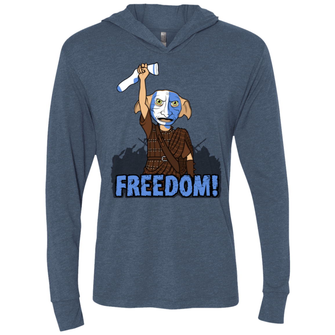 T-Shirts Indigo / X-Small Freedom Triblend Long Sleeve Hoodie Tee