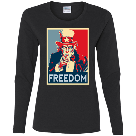 T-Shirts Black / S Freedom Women's Long Sleeve T-Shirt