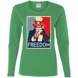 T-Shirts Irish Green / S Freedom Women's Long Sleeve T-Shirt