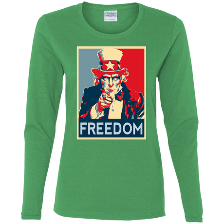T-Shirts Irish Green / S Freedom Women's Long Sleeve T-Shirt