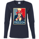 T-Shirts Navy / S Freedom Women's Long Sleeve T-Shirt
