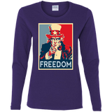 T-Shirts Purple / S Freedom Women's Long Sleeve T-Shirt