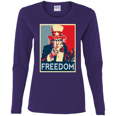 T-Shirts Purple / S Freedom Women's Long Sleeve T-Shirt