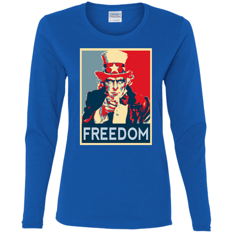 T-Shirts Royal / S Freedom Women's Long Sleeve T-Shirt