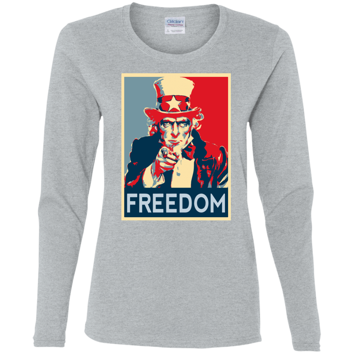 T-Shirts Sport Grey / S Freedom Women's Long Sleeve T-Shirt