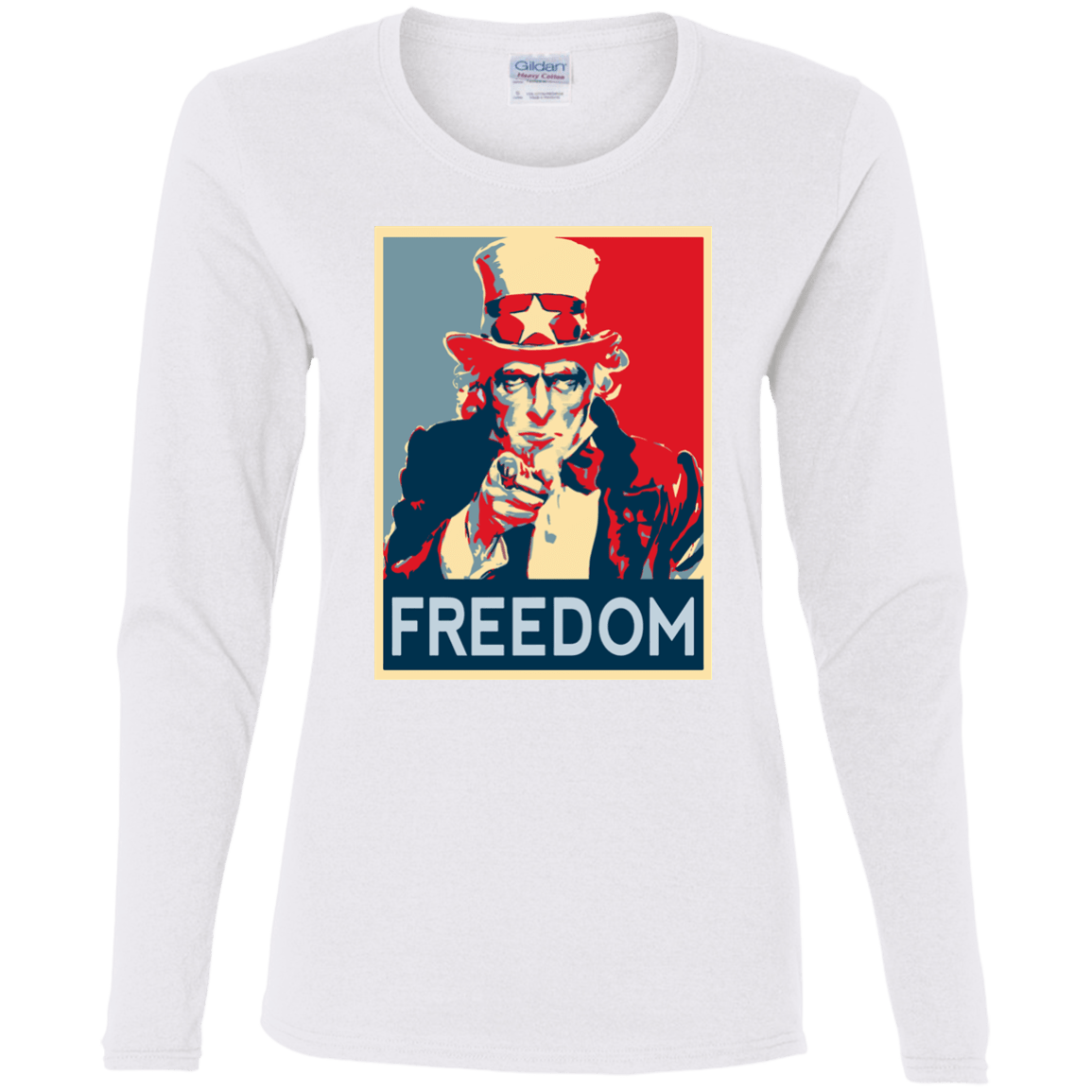 T-Shirts White / S Freedom Women's Long Sleeve T-Shirt