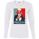 T-Shirts White / S Freedom Women's Long Sleeve T-Shirt