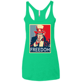 T-Shirts Envy / X-Small Freedom Women's Triblend Racerback Tank