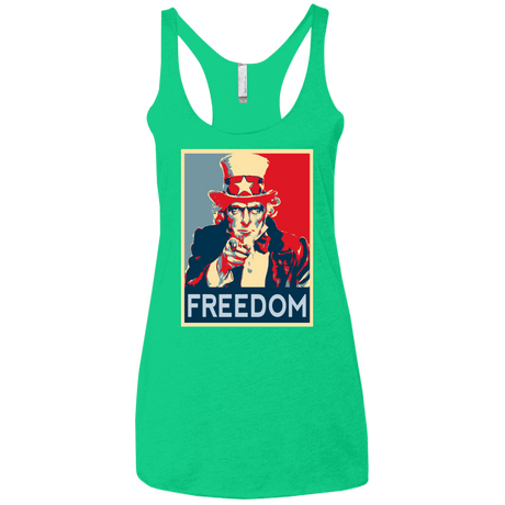 T-Shirts Envy / X-Small Freedom Women's Triblend Racerback Tank