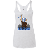 T-Shirts Heather White / X-Small Freedom Women's Triblend Racerback Tank