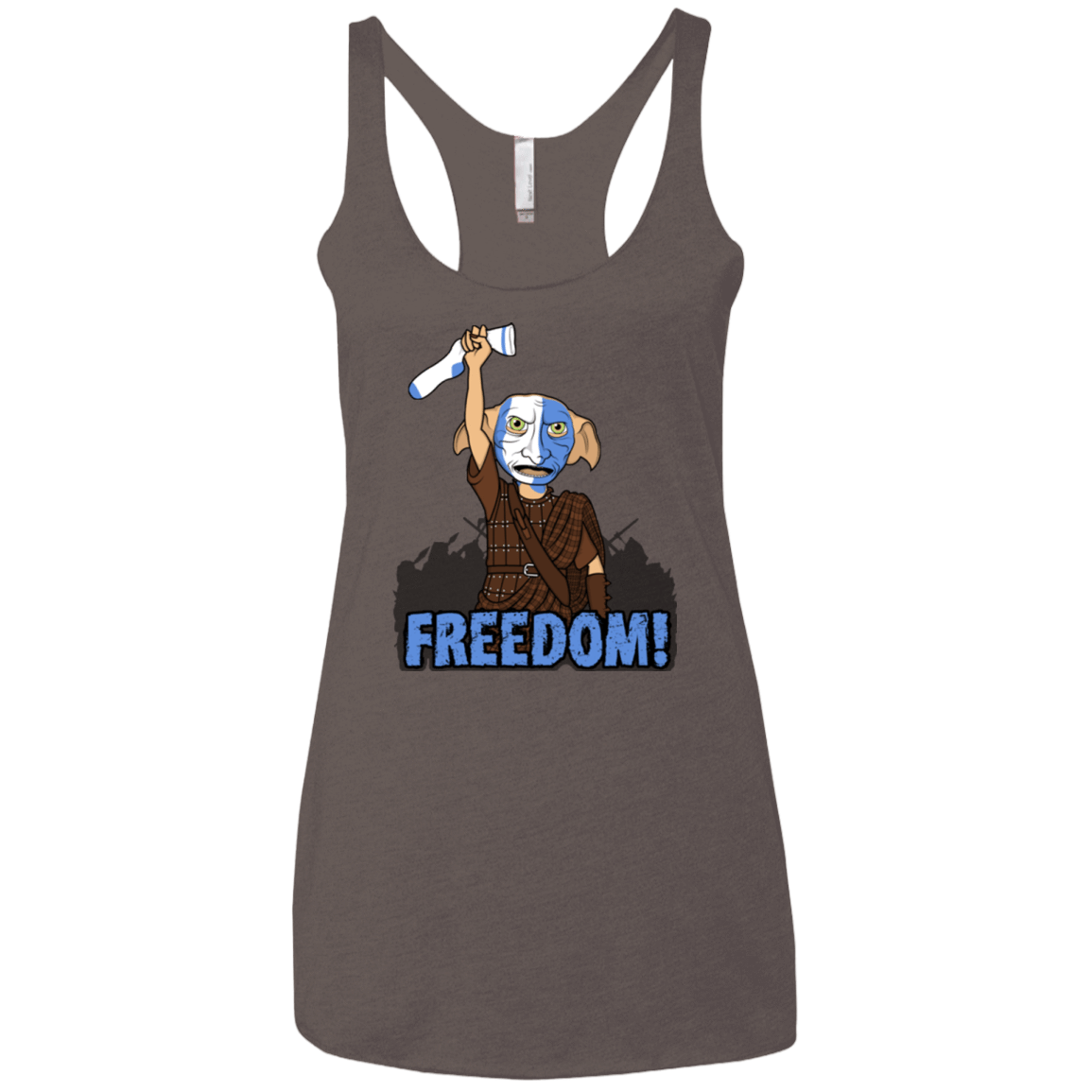 T-Shirts Macchiato / X-Small Freedom Women's Triblend Racerback Tank