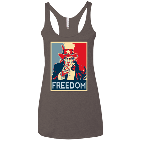 T-Shirts Macchiato / X-Small Freedom Women's Triblend Racerback Tank