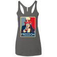 T-Shirts Premium Heather / X-Small Freedom Women's Triblend Racerback Tank