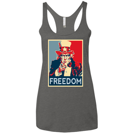 T-Shirts Premium Heather / X-Small Freedom Women's Triblend Racerback Tank