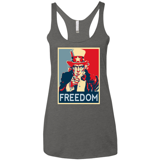 T-Shirts Premium Heather / X-Small Freedom Women's Triblend Racerback Tank