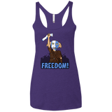 T-Shirts Purple Rush / X-Small Freedom Women's Triblend Racerback Tank