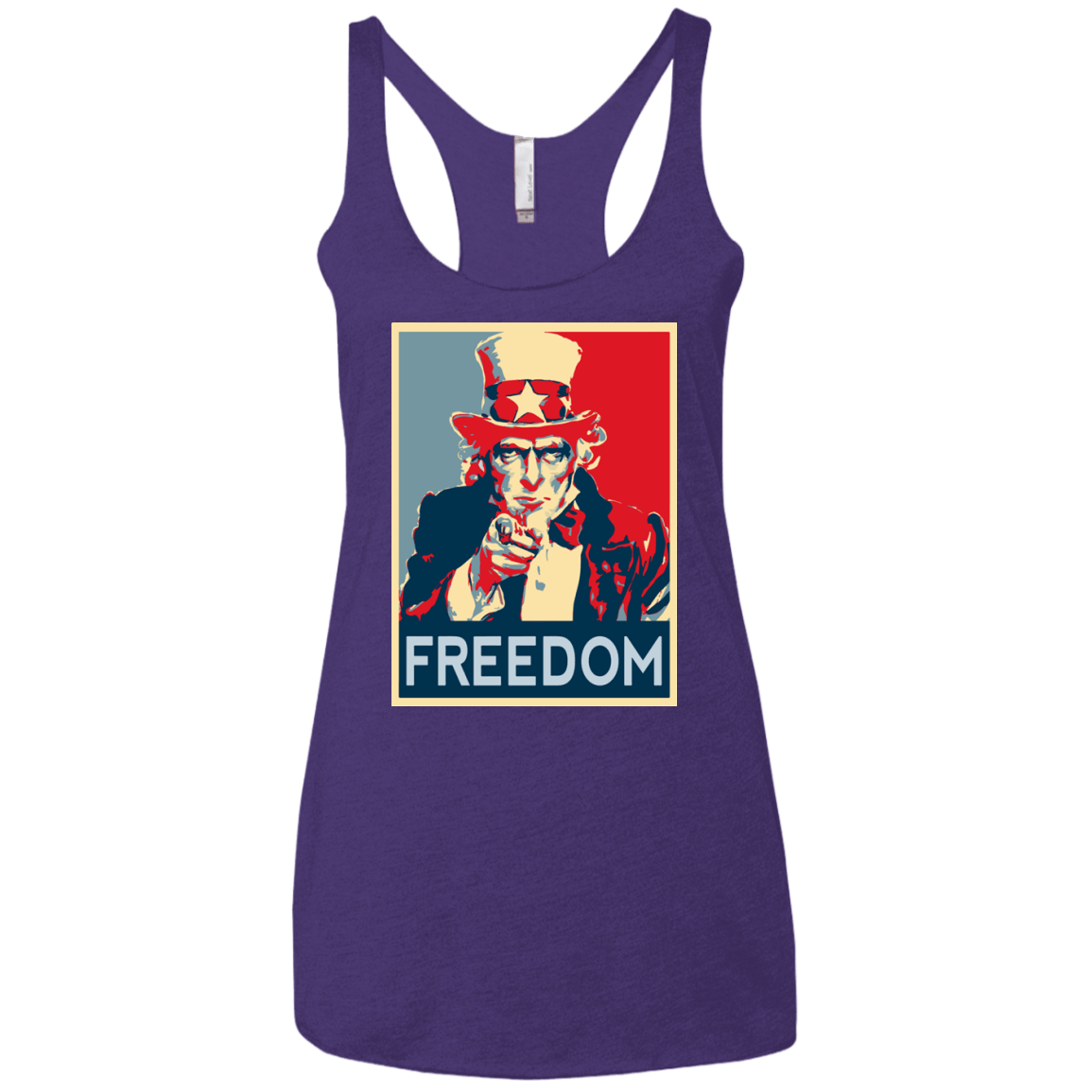 T-Shirts Purple Rush / X-Small Freedom Women's Triblend Racerback Tank