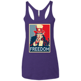 T-Shirts Purple Rush / X-Small Freedom Women's Triblend Racerback Tank