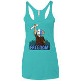 T-Shirts Tahiti Blue / X-Small Freedom Women's Triblend Racerback Tank